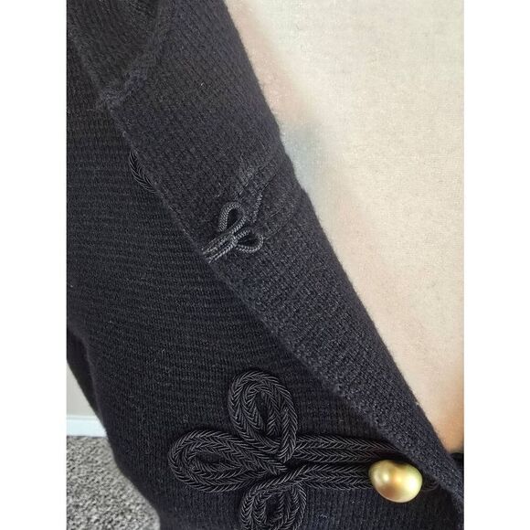 Chicos Open Front Cardigan Sz 1 Black. **Flawed** - Picture 4 of 10